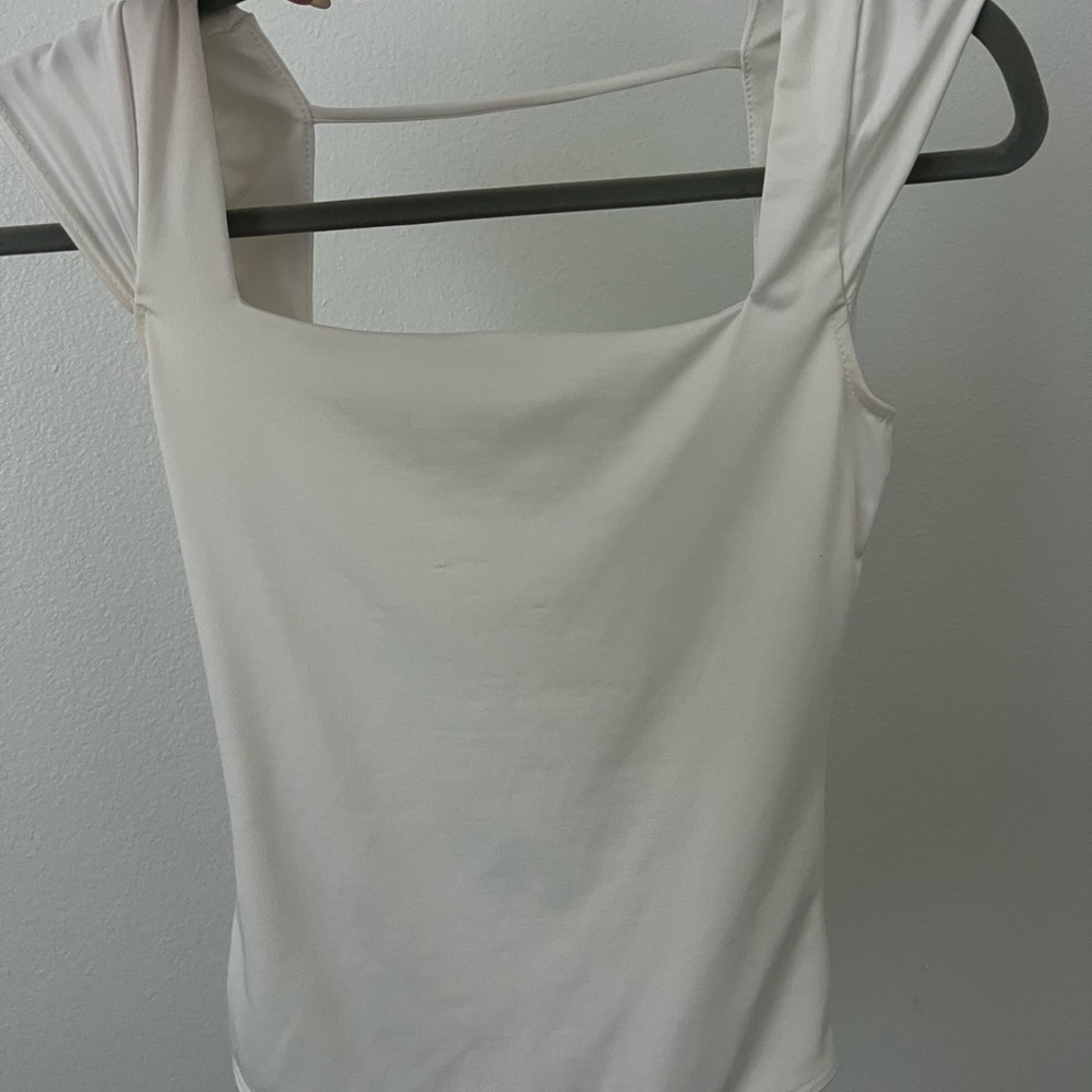White Sleeveless Fitted Cut Out Bodysuit